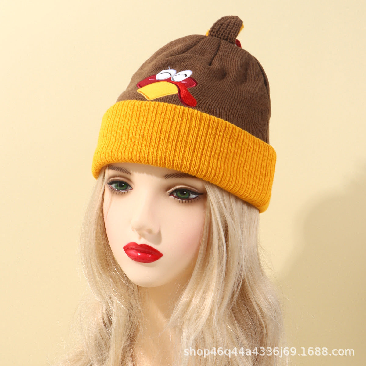 Wholesale Thanksgiving Children' s Turkey Knitted Hat